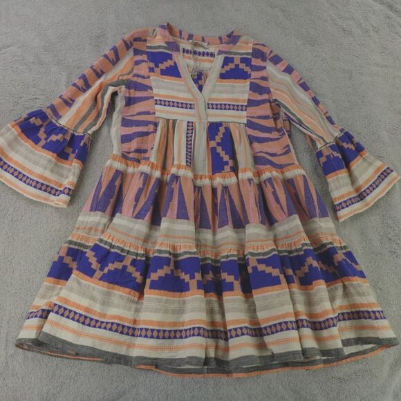 Devotion Twins Dress Orange Blue Beige Multi‎ Kipoi - Picture 1 of 14